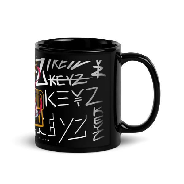 Porcelain Samurai Black Glossy Mug