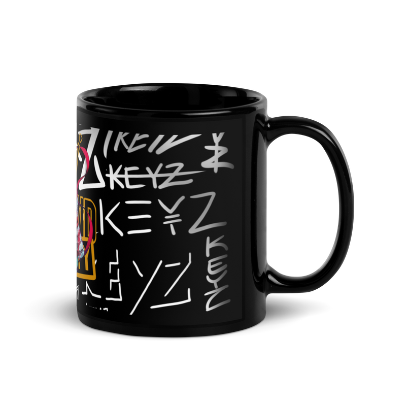 Porcelain Samurai Black Glossy Mug